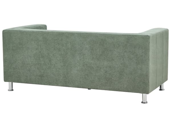 Sohva vaaleanvihreä chenille kangas verhoiltu metallijalat puu kolmelle moderni glamour tyyli