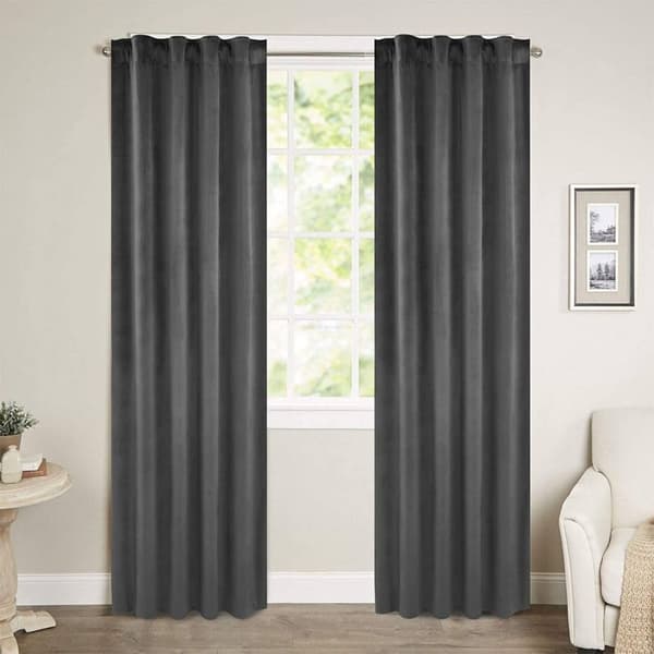 Rootz Luxury Velvet mørklægningsgardiner - Elegante gardiner - Isolerende vinduesbehandlinger - Privatlivsbeskyttelse - Nem installation - Kan maskinv