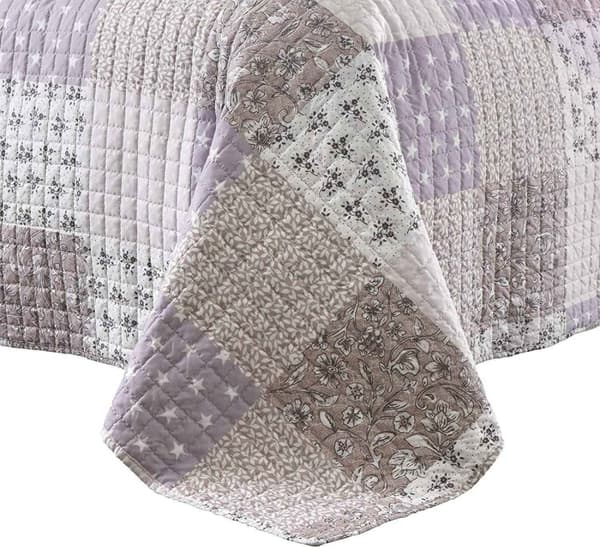 Rootz Luxurious Patchwork sengetæppe - Dyne - Dyne - Vendbart design - Kan maskinvaskes - Holdbar polyester - Fås i flere størrelser (150x200cm, 170x2