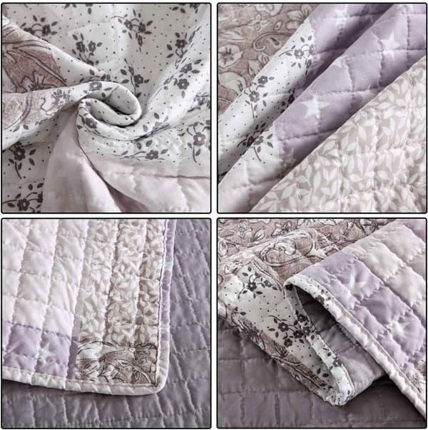 Rootz Luxurious Patchwork sengetæppe - Dyne - Dyne - Vendbart design - Kan maskinvaskes - Holdbar polyester - Fås i flere størrelser (150x200cm, 170x2