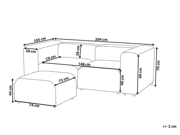 Modulsofa Grå Fløjl 2 Personers Designer Blød Moderne Flyder Sofa med Fodskammel Lav Ryg Stue Indretning Høj Kvalitet Stofsofa