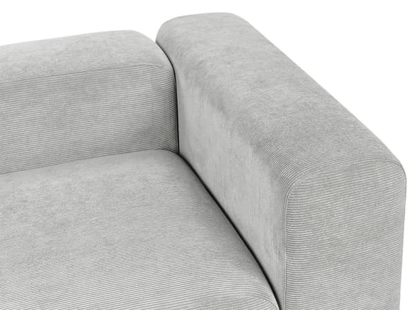Modulsofa Grå Fløjl 2 Personers Designer Blød Moderne Flyder Sofa med Lav Ryg Stue Indretning Høj Kvalitet Stofsofa