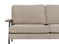 Miniatyrbilde 6 av 11: Sofa Taupe Stoff Polyester Polstring Metallben 3 Seter Tykt Polstret Klassisk Stil Stue Møbler