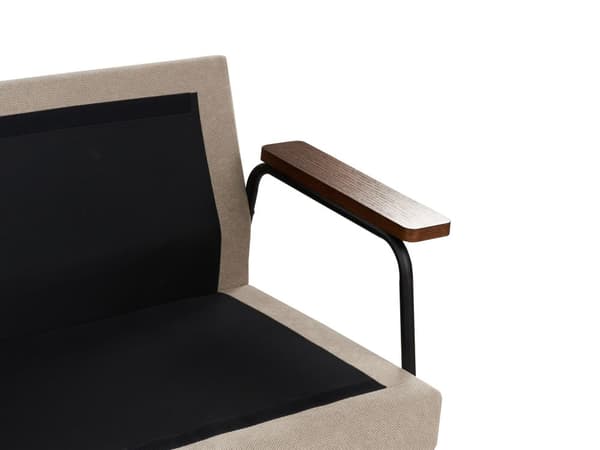 Sofa Taupe Stoff Polyester Polstring Metallben 3 Seter Tykt Polstret Klassisk Stil Stue Møbler