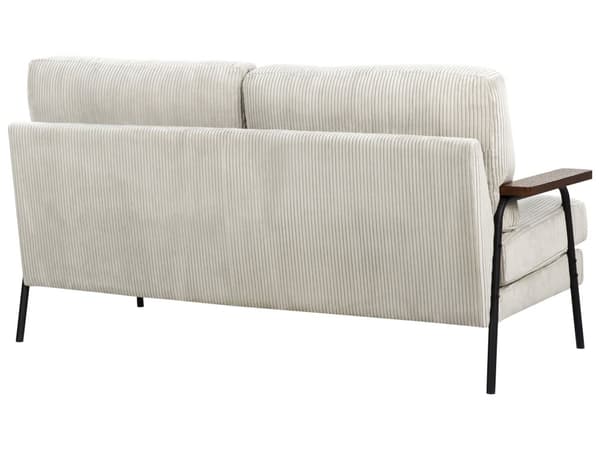 Sofa Grå Stoff Polyester Polstring Metallben 3 Seter Tykt Polstret Klassisk Stil Stue Møbler