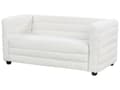 Miniatyrbillede 5 af 11: Sofa Off White Polyester 2 Personers Tyk Polstret Dyb Blød Stofsofa til Stuen Moderne Inspiration Stue Møbel Klassisk