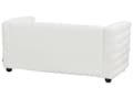 Miniatyrbillede 7 af 11: Sofa Off White Polyester 2 Personers Tyk Polstret Dyb Blød Stofsofa til Stuen Moderne Inspiration Stue Møbel Klassisk