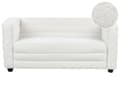Miniatyrbillede 1 af 11: Sofa Off White Polyester 2 Personers Tyk Polstret Dyb Blød Stofsofa til Stuen Moderne Inspiration Stue Møbel Klassisk