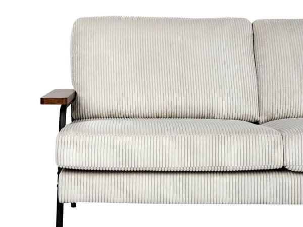 Sofa Grå Fløjl 3 Personers Tyk Polstret Dyb Blød Stofsofa til Stuen Vintage Retro Inspiration Stue Møbel Klassisk