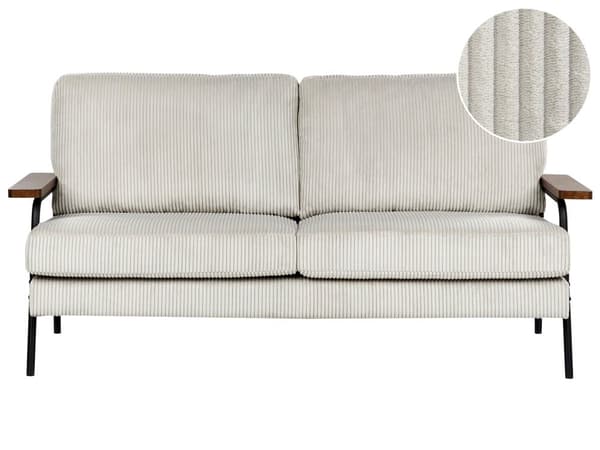 Sofa Grå Fløjl 3 Personers Tyk Polstret Dyb Blød Stofsofa til Stuen Vintage Retro Inspiration Stue Møbel Klassisk