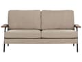 Miniatyrbild 1 av 11: Soffa Taupe Tyg Polyesterklädsel Metallben 3-sits Tjockt vadderad Klassisk stil Vardagsrumsmöbler