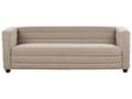 Miniatyrbild 1 av 10: Soffa Taupe Tyg Polyesterklädsel Svarta Ben 3-sits Loveseat Tjockt vadderad Modern Stil Vardagsrumsmöbler