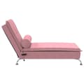 Miniatyrbild 5 av 9: vidaXL Massageschäslong med bolster rosa sammet