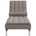 Miniatyrbild 4 av 9: vidaXL Massageschäslong med bolster taupe tyg