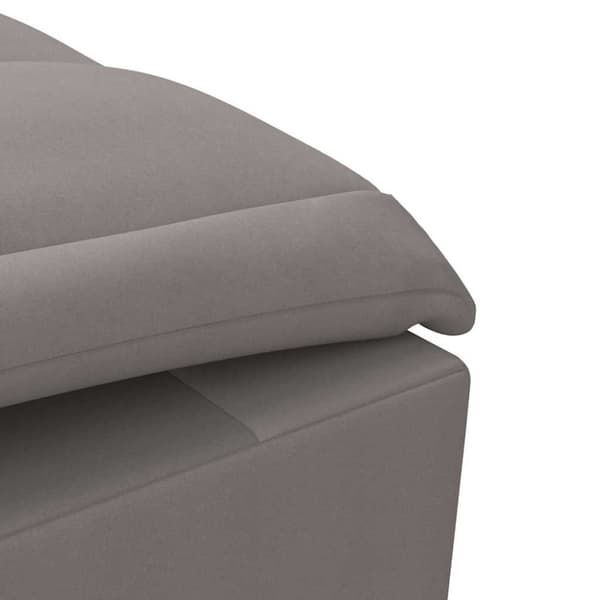 vidaXL Massageschäslong med bolster taupe tyg