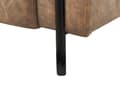 Miniatyrbilde 10 av 11: Sofa Brunt Stoff Metallben 3 Seter Lær Look Klassisk Sofa Settee Justerbar ryggstøtte Stue Moderne