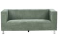 Miniatyrbild 1 av 9: Soffa Grön Chenille Metall Svarta ben Stoppat Ryggstöd 3-sits Modern Stil Vardagsrum