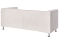 Miniatyrbild 5 av 9: Soffa Vit Chenille Metall Svarta ben Stoppat Ryggstöd 3-sits Modern Stil Vardagsrum