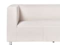 Miniatyrbild 6 av 9: Soffa Vit Chenille Metall Svarta ben Stoppat Ryggstöd 3-sits Modern Stil Vardagsrum
