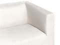 Miniatyrbild 7 av 9: Soffa Vit Chenille Metall Svarta ben Stoppat Ryggstöd 3-sits Modern Stil Vardagsrum