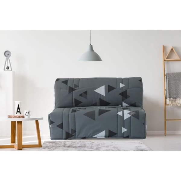 BZ DREAM bänk - Bikinigrå - 2 säten - 100% bomull - L 145 x D 100 x H 90 cm