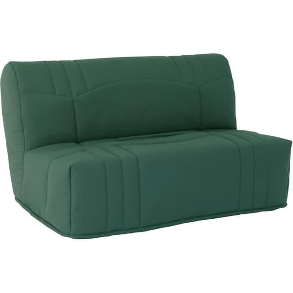 BZ DREAM bänk - 100 % skogsgrönt bomullstyg - 140x190 cm sängkläder - Mjuk komfort