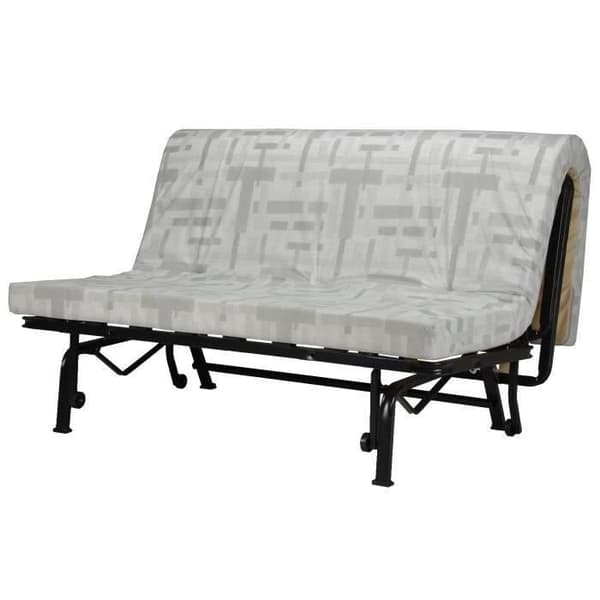 BZ JOE bänk - Ljusgrått tyg - 3 säten - L 143 x D 97 cm - Säng 140 x 190 cm