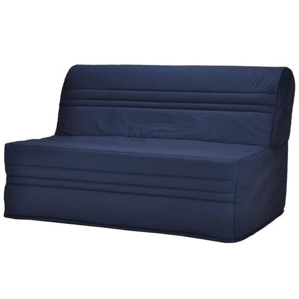 JOÉ 3-sits BZ-bänk - Marinblått tyg - Samtida - L 143 x P 97 cm
