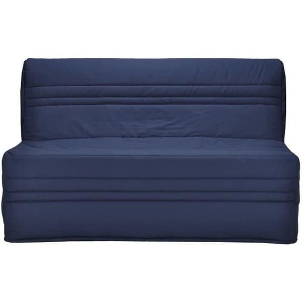 JOÉ 3-sits BZ-bänk - Marinblått tyg - Samtida - L 143 x P 97 cm