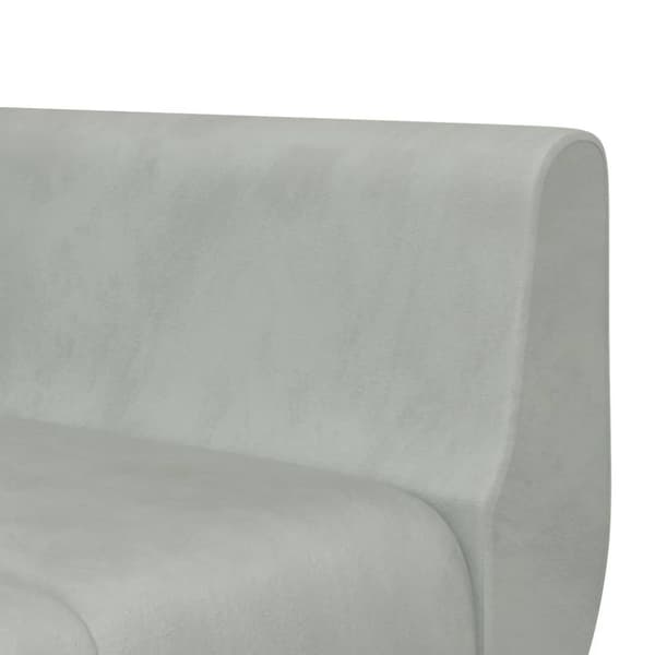 L-formad bäddsoffa ljusgrå 275x140x70 cm sammet