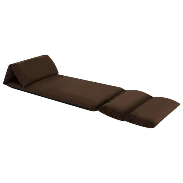 foldbar gulvstol mikrofiber brun