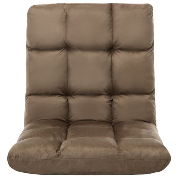 foldbar gulvstol mikrofiber gråbrun