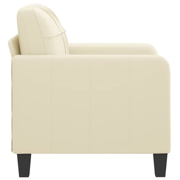 Fåtölj Gräddvit 60 cm konstläder