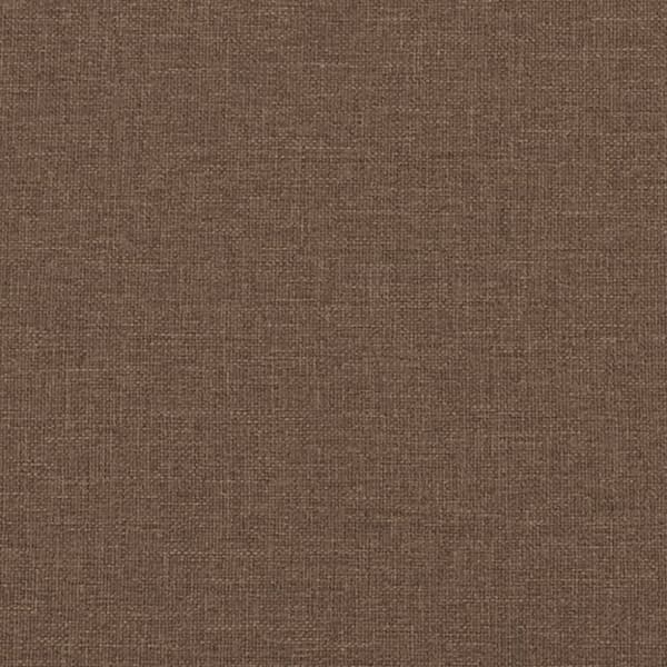 2-sits soffa med prydnadskuddar brun 120 cm tyg