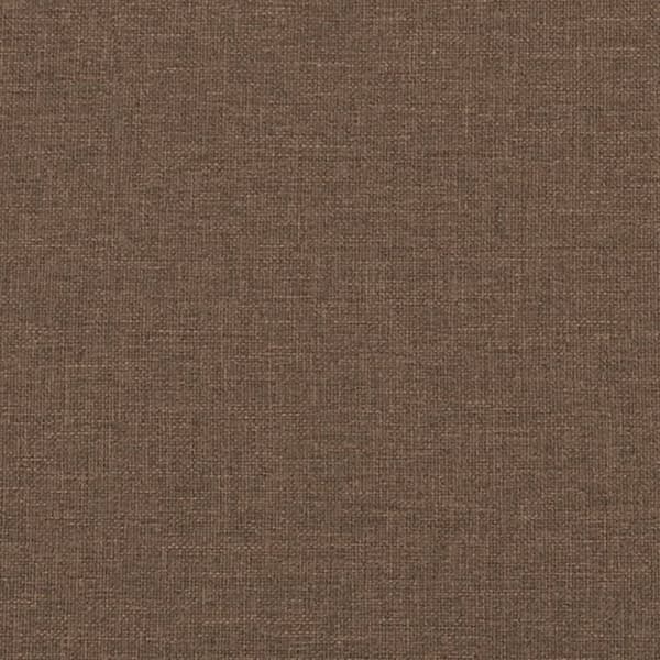 2-sits soffa med prydnadskuddar brun 120 cm tyg