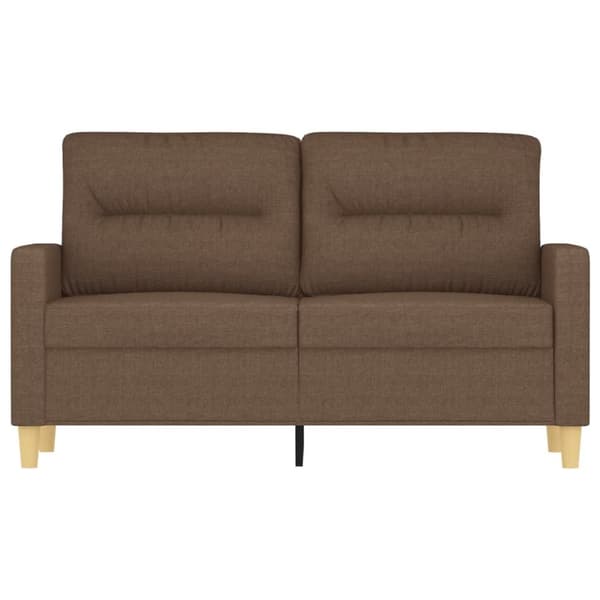 2-sitssoffa brun 120 cm tyg