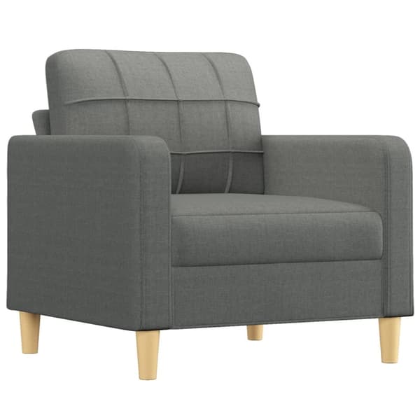 4-osainen lounge-setti, verhoiltu kankaalla, tummanharmaa