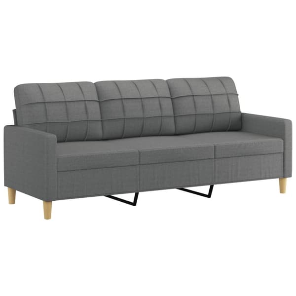 4-osainen lounge-setti, verhoiltu kankaalla, tummanharmaa