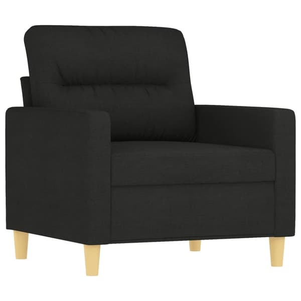 sofasæt 4 dele med hynder stof sort