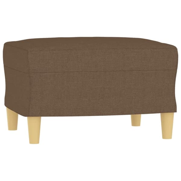 sofasæt 3 dele med puder stof brun