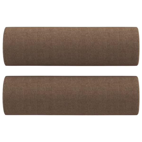 sofasæt 3 dele med puder stof brun