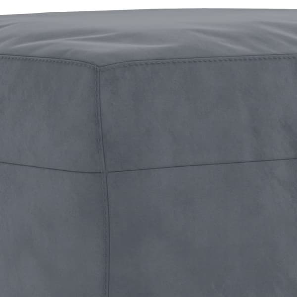 sofasæt 3 dele med puder velour mørkegrå