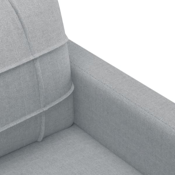 sofasæt 4 dele med puder stof lysegrå
