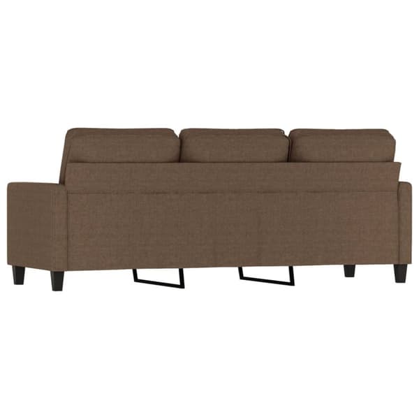 3-sitssoffa brun 180 cm tyg