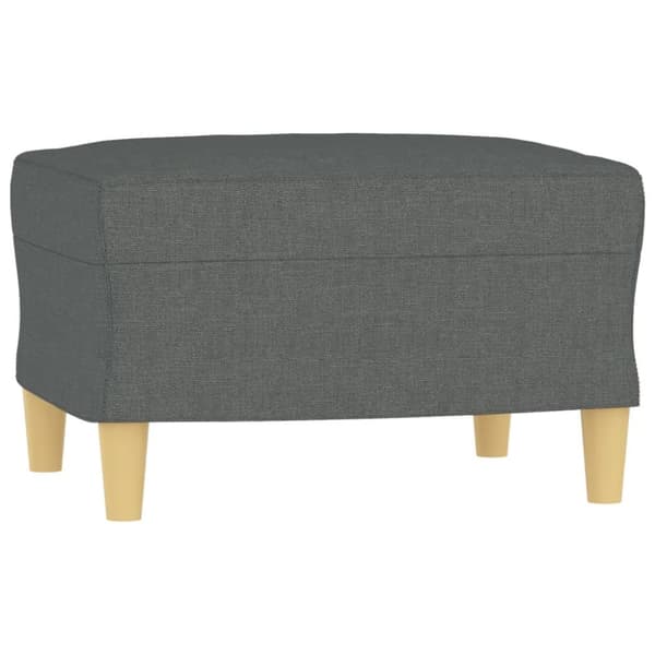 sofasæt 3 dele med puder stof mørkegrå