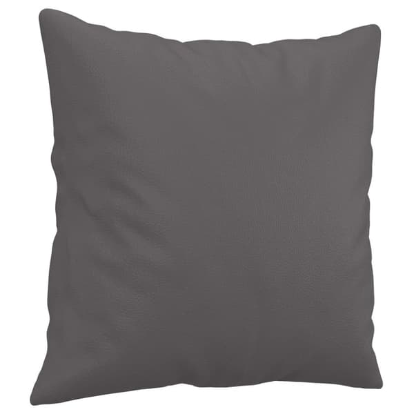 sofasæt 3 dele med puder kunstlæder grå