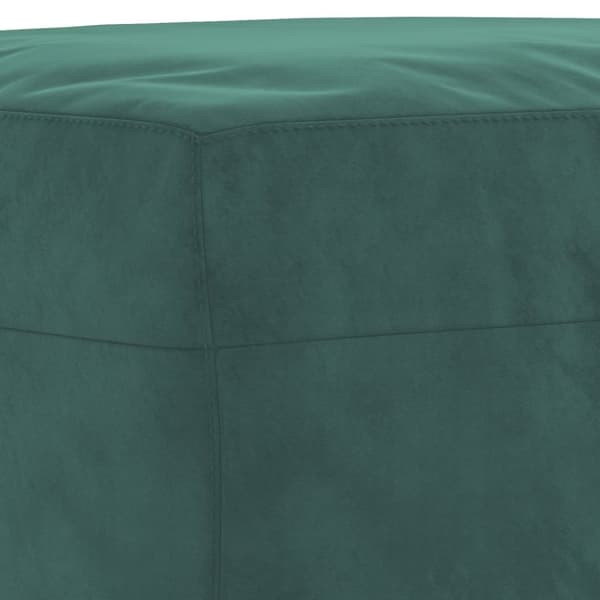 sofasæt 3 dele med hynder velour mørkegrøn