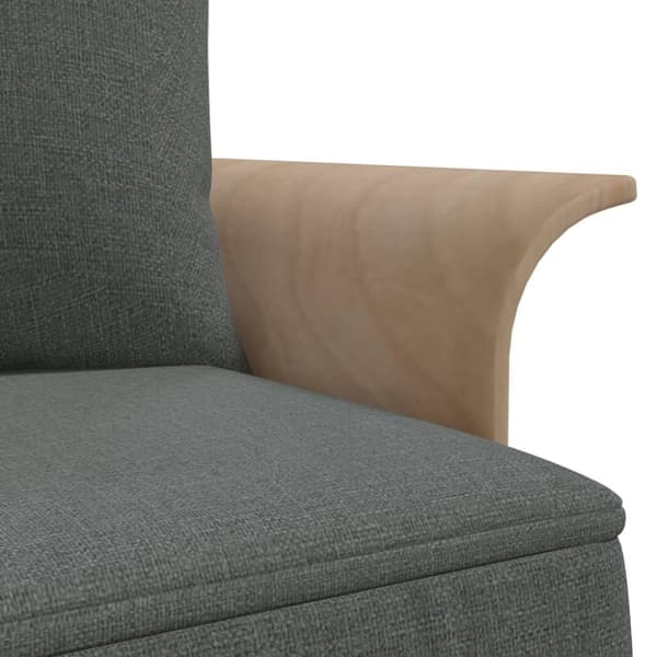 L-formad bäddsoffa mörkgrå 279x140x70 cm tyg