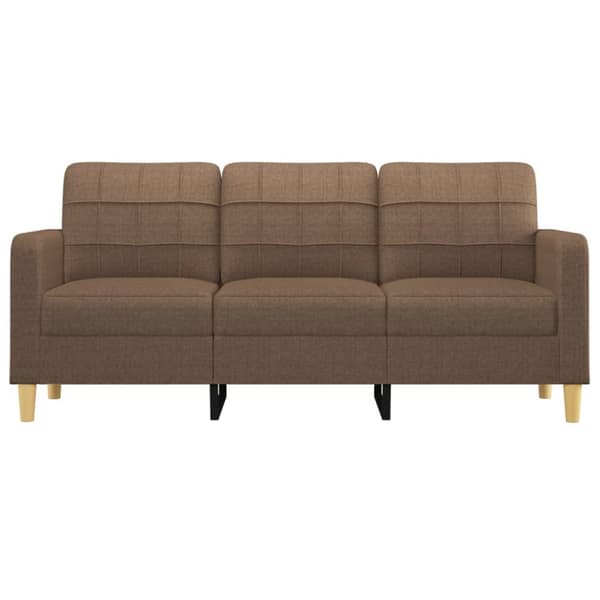 3-sitssoffa brun 180 cm tyg