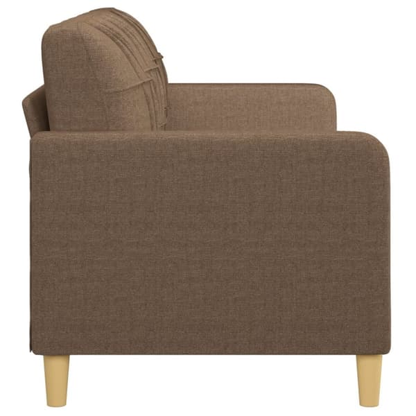 3-sitssoffa brun 180 cm tyg